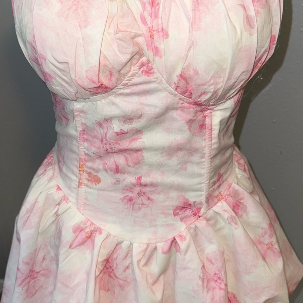 Floral Pink Corset Dress